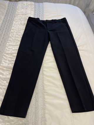 Pantalón vestir Mango tobillero negro