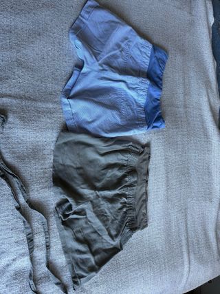 Pantalones cortos premamá azul y verde