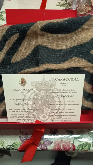 Sciarpa CARACCIOLO zebra marrone nero