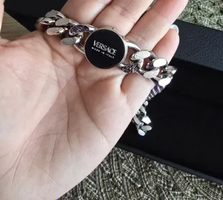 Collar original Versace Unisex Plata