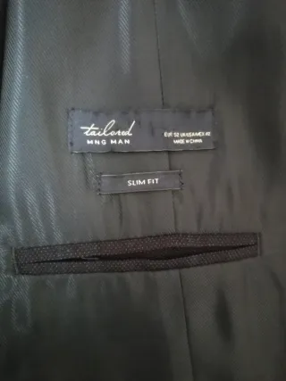 Chaleco Mango cuadros azul marino