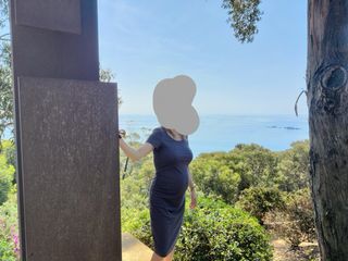 Vestido premamá gris