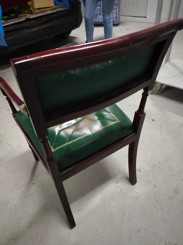 Silla escritorio caoba siglo XIX