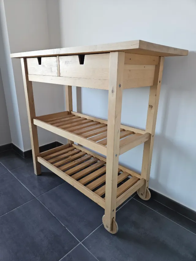 Carrito cocina madera maciza