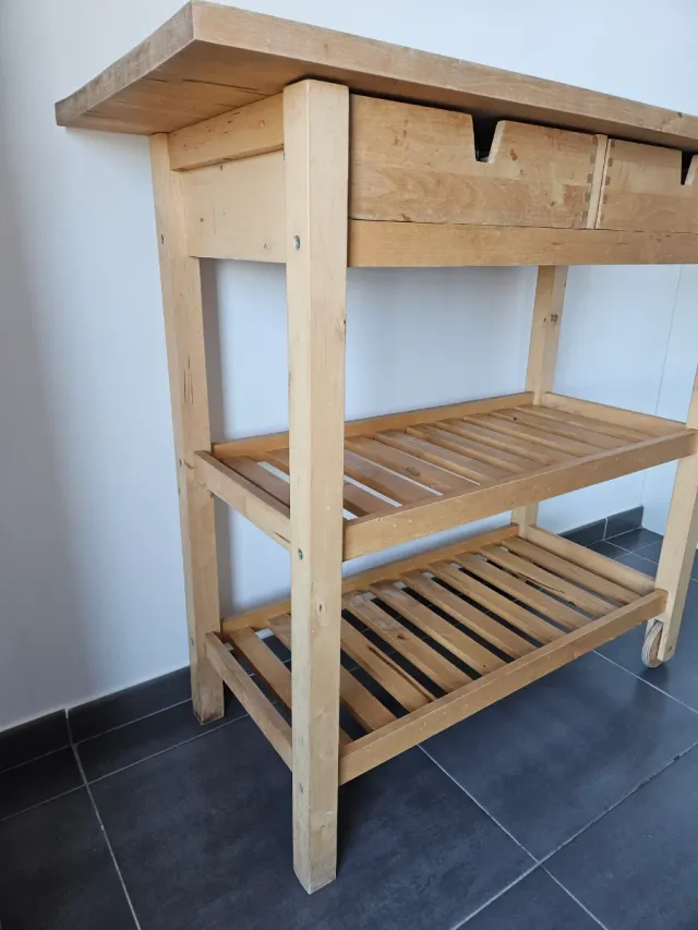 Carrito cocina madera maciza