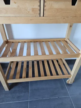 Carrito cocina madera maciza