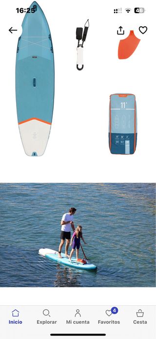 Tabla de Paddle Surf Azul 11'