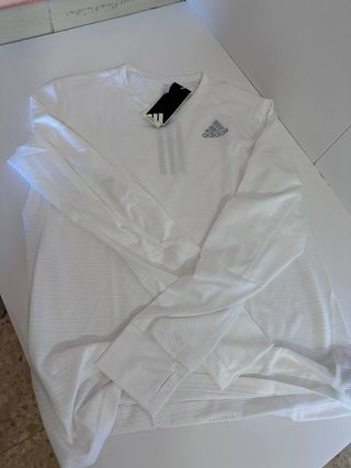 Camisa Adidas manga larga blanca