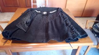 Chaqueta de Piel motorista con Flecos