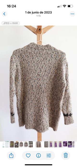 Jersey Mango lana estampado geométrico