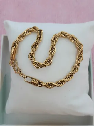 Pulsera Cordón Trenzado 20cm/6mm Gold Filled