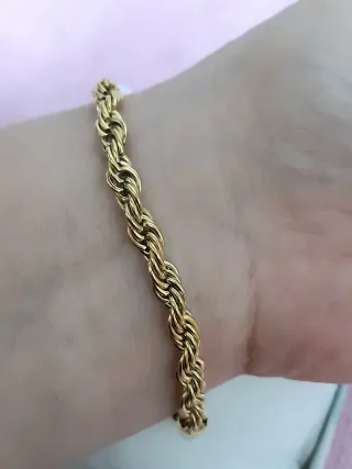 Pulsera Cordón Trenzado 20cm/6mm Gold Filled