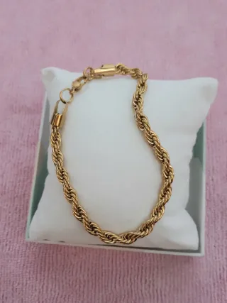 Pulsera Cordón Trenzado 20cm/6mm Gold Filled
