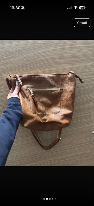 Borsa a tracolla Avon cammello