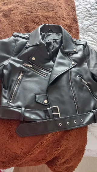 Chaqueta Biker Negra