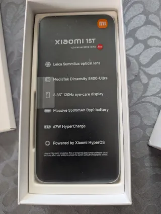 Xiaomi 15T 12-256. Nuovo + Caricabatterie 67W