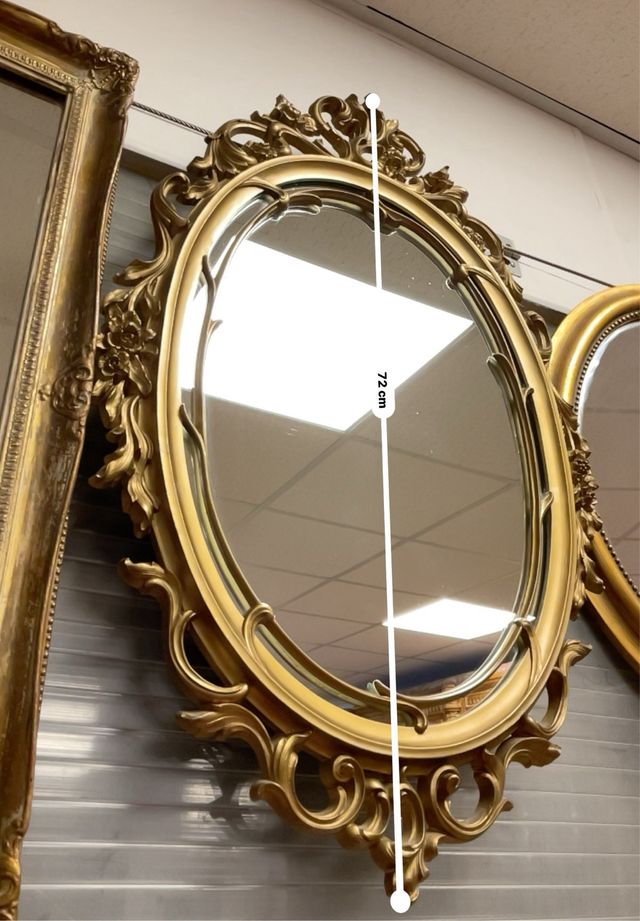 Specchio Ovale Dorato Syrocco