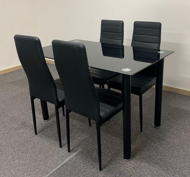 Juego Comedor 4 Sillas Negro