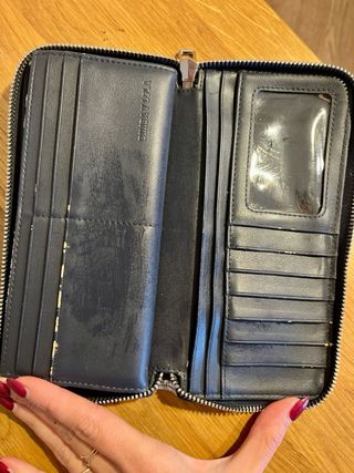 Billetero Bimba y Lola plateado piel