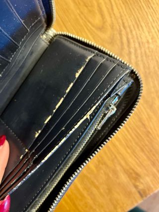 Billetero Bimba y Lola plateado piel