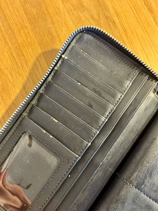 Billetero Bimba y Lola plateado piel