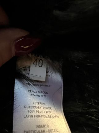 Chaqueta PINKO pelo conejo negro