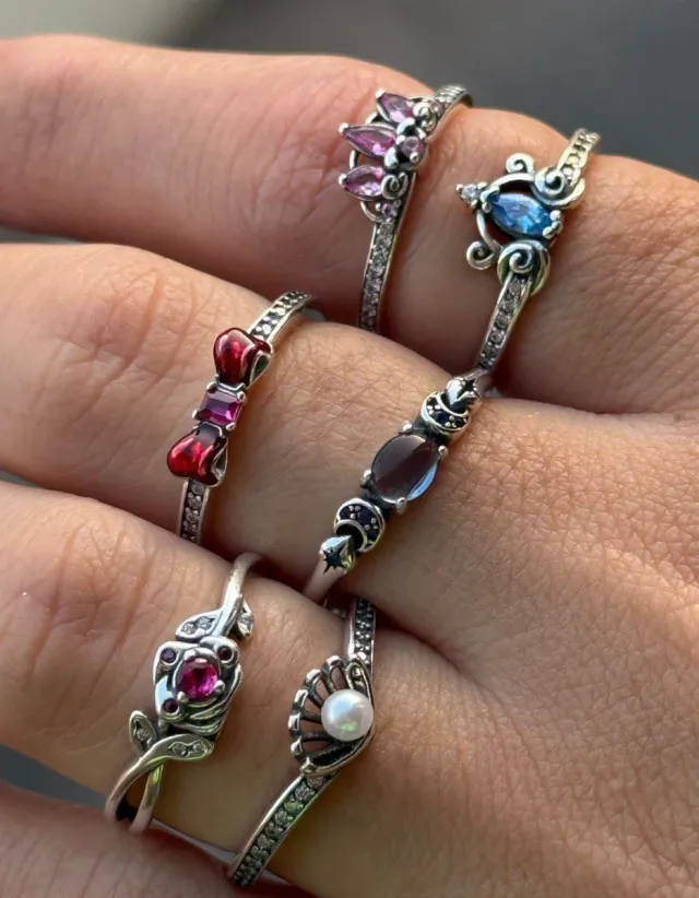 Anillos Plata princesas Disney