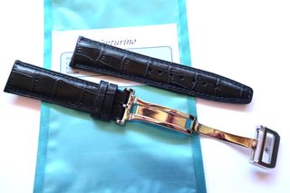 Cinturino in pelle blu 21mm compatibile IWC 21/18mm