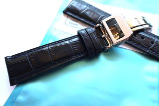 Cinturino in pelle blu 21mm compatibile IWC 21/18mm