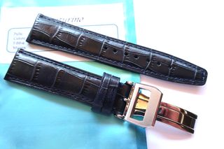 Cinturino in pelle blu 21mm compatibile IWC 21/18mm