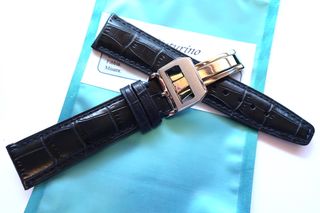 Cinturino in pelle blu 21mm compatibile IWC 21/18mm