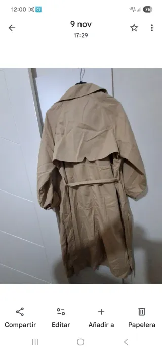 Gabardina Beige Lefties Talla S