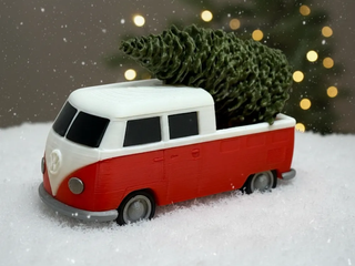 Autobus Bulli VW con Albero di Natale