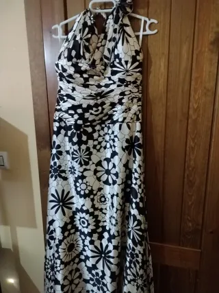 Vestido largo estampado fiesta