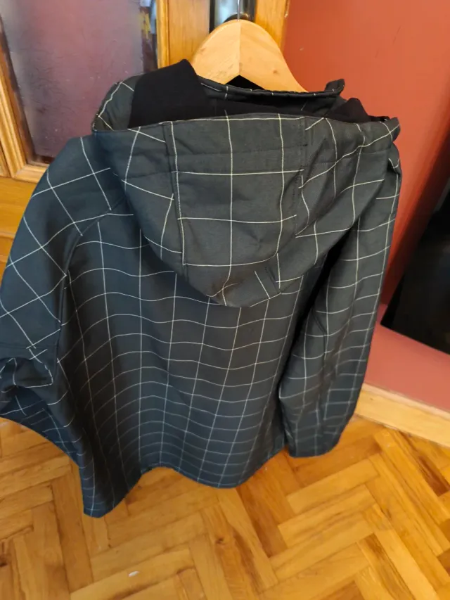 Chaqueta cuadros gris y blanca hombre