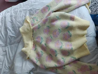 Jersey ZARA flores rosa y amarillo