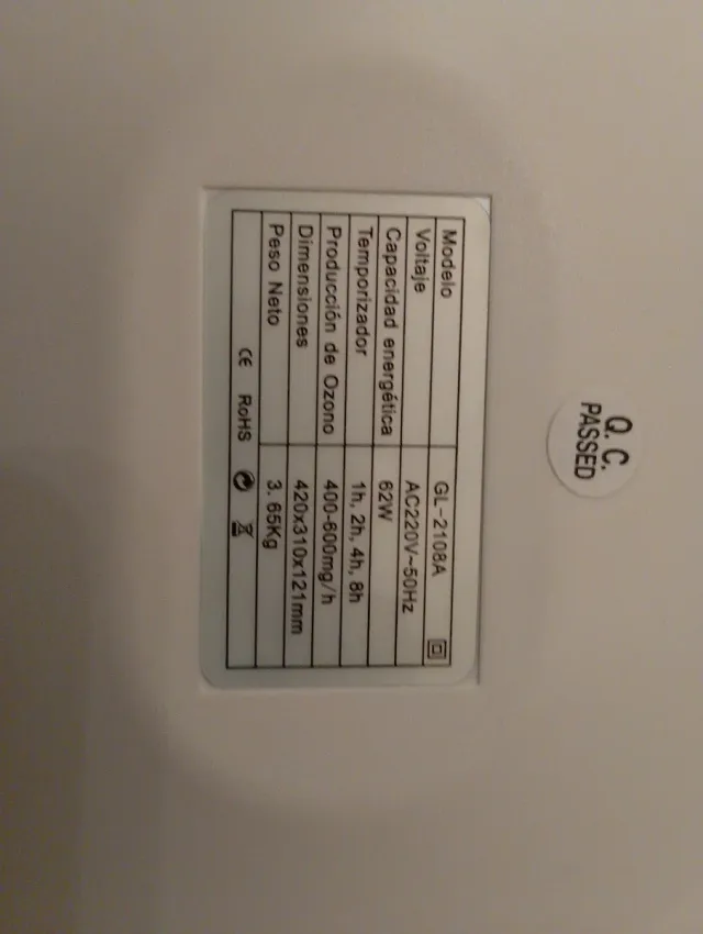 Generador de Ozono y Aniones LuftHous O3