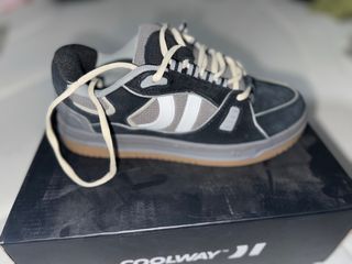 Zapatos Coolway Hombre Negro/Gris