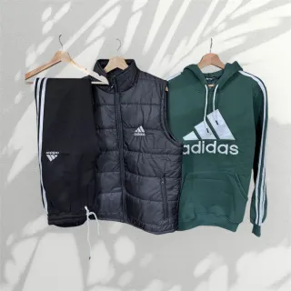 Conjunto Adidas: Chándal, Chaleco y Sudadera