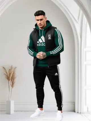 Conjunto Adidas: Chándal, Chaleco y Sudadera