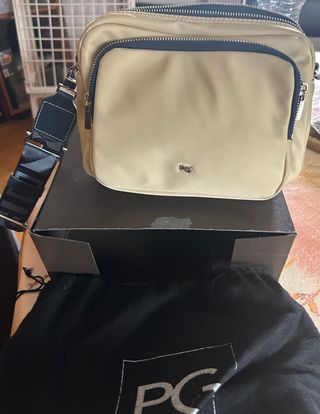 Bolso bandolera Purificación García beige