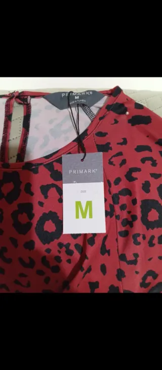 Vestido largo estampado leopardo talla M