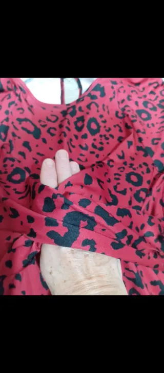 Vestido largo estampado leopardo talla M