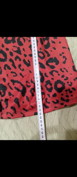 Vestido largo estampado leopardo talla M