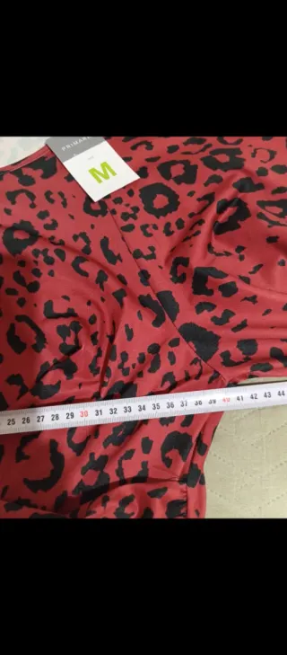 Vestido largo estampado leopardo talla M