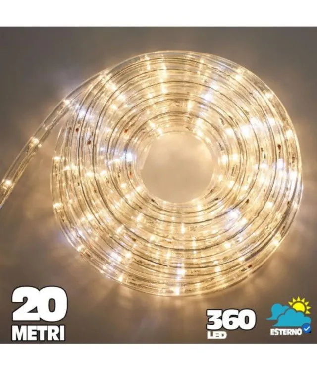 Luci Natale Esterno 20m 360 LED