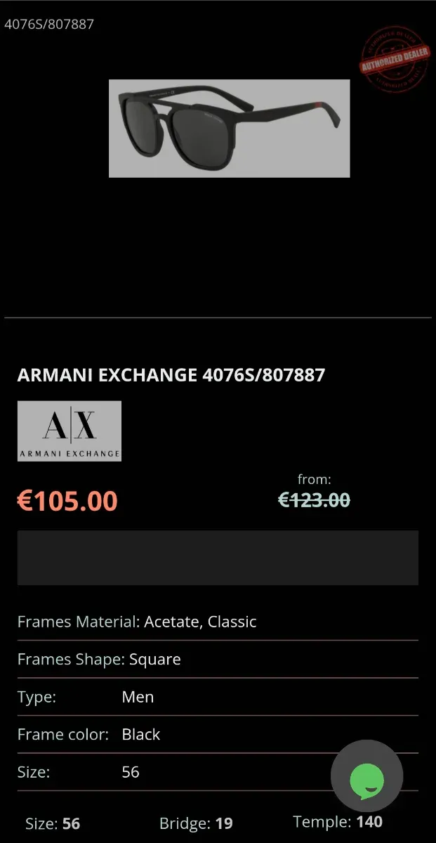 Gafas Armani Exchange