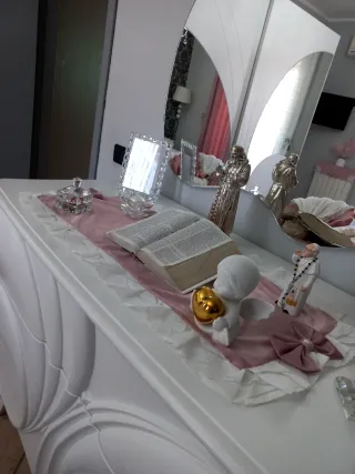 Tenda con mantovana e tris centri