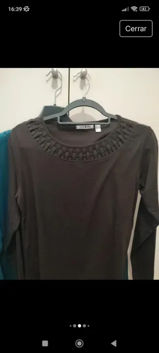 Lote 2 Camisetas Punto Roma Manga Larga Talla L