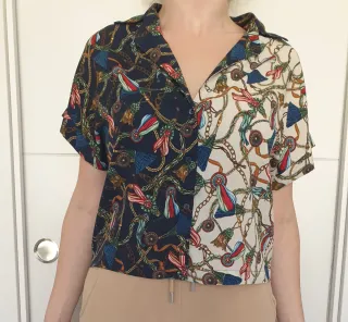 Blusa estampada mujer